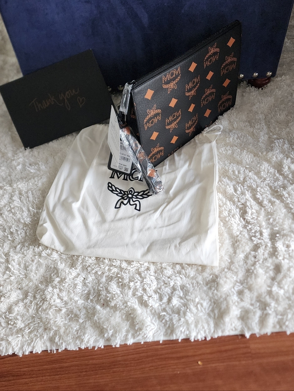 MCM medium aren wristlet pouch